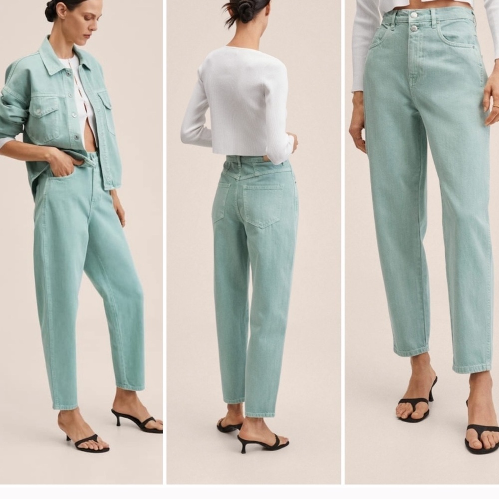 MNG jeans mint green jeans